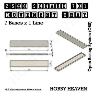 Square and Rectangle Movement Trays for Tabletop Games | Warhammer Compatible | Full Range