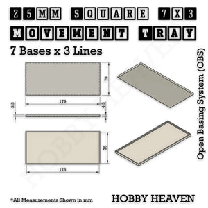 Square and Rectangle Movement Trays for Tabletop Games | Warhammer Compatible | Full Range