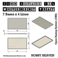 Square and Rectangle Movement Trays for Tabletop Games | Warhammer Compatible | Full Range
