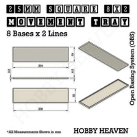 Square and Rectangle Movement Trays for Tabletop Games | Warhammer Compatible | Full Range
