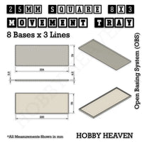 Square and Rectangle Movement Trays for Tabletop Games | Warhammer Compatible | Full Range
