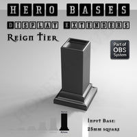 Hero Bases Display Extenders | Squares and Rectangles | Convert Gaming Bases to Display Bases & Plinths
