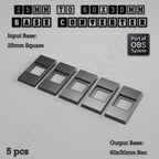 Square to Rectangle Bases Size Converters 3d Print Full Range