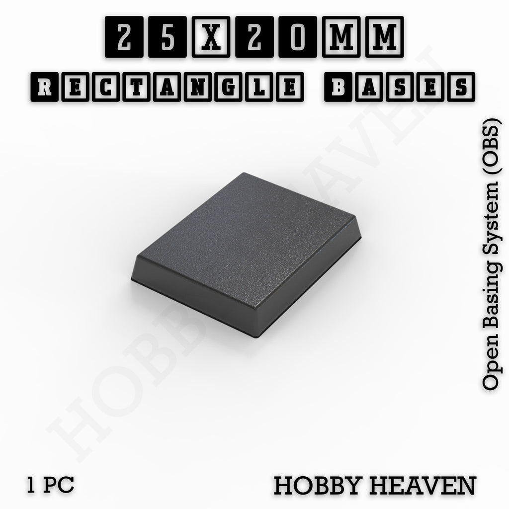 Rectangle Bases Range Sizes - 75x30mm to 125x40mm Medium Sizes 3d Print Full Range Tabletop Games