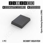 Rectangle Bases Range Sizes - 75x30mm to 125x40mm Medium Sizes 3d Print Full Range Tabletop Games