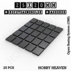 Rectangle Bases Range Sizes - 75x30mm to 125x40mm Medium Sizes 3d Print Full Range Tabletop Games