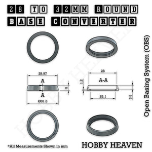 Round Bases Size Converters Round to Round 3d Print Full Range