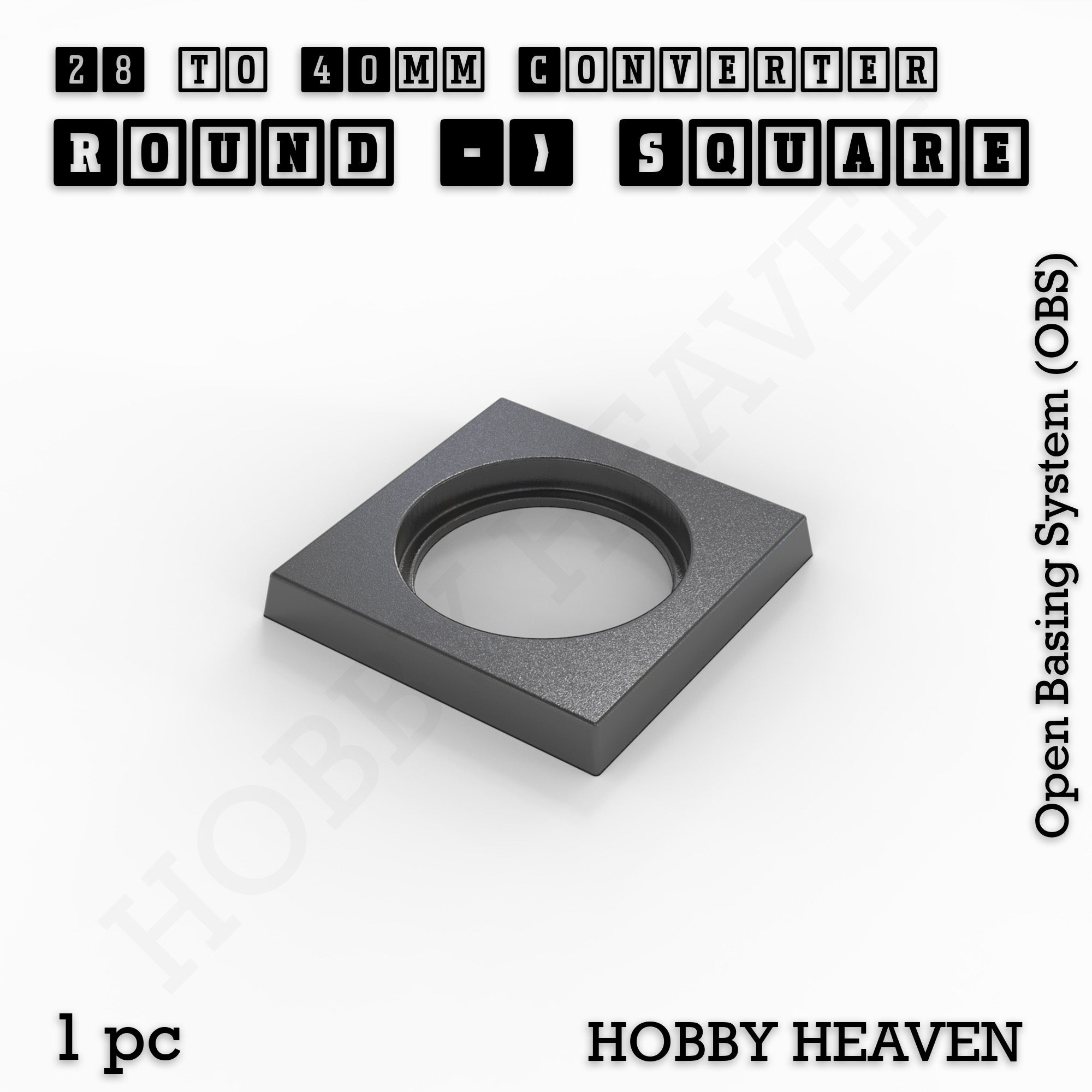 Round to Square Bases Shape and Size Converters 3d Print Full Range