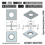 Round to Square Bases Shape and Size Converters 3d Print Full Range