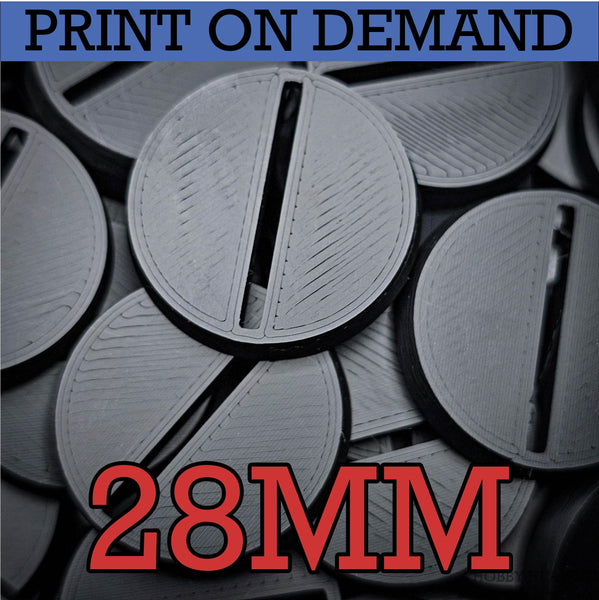 28mm Round Slotted Plastic Bases 3d Print - Hobby Heaven