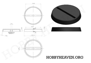 28mm Round Slotted Plastic Bases 3d Print - Hobby Heaven