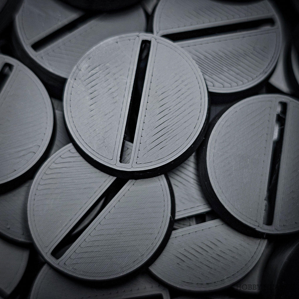 28mm Round Slotted Plastic Bases 3d Print - Hobby Heaven