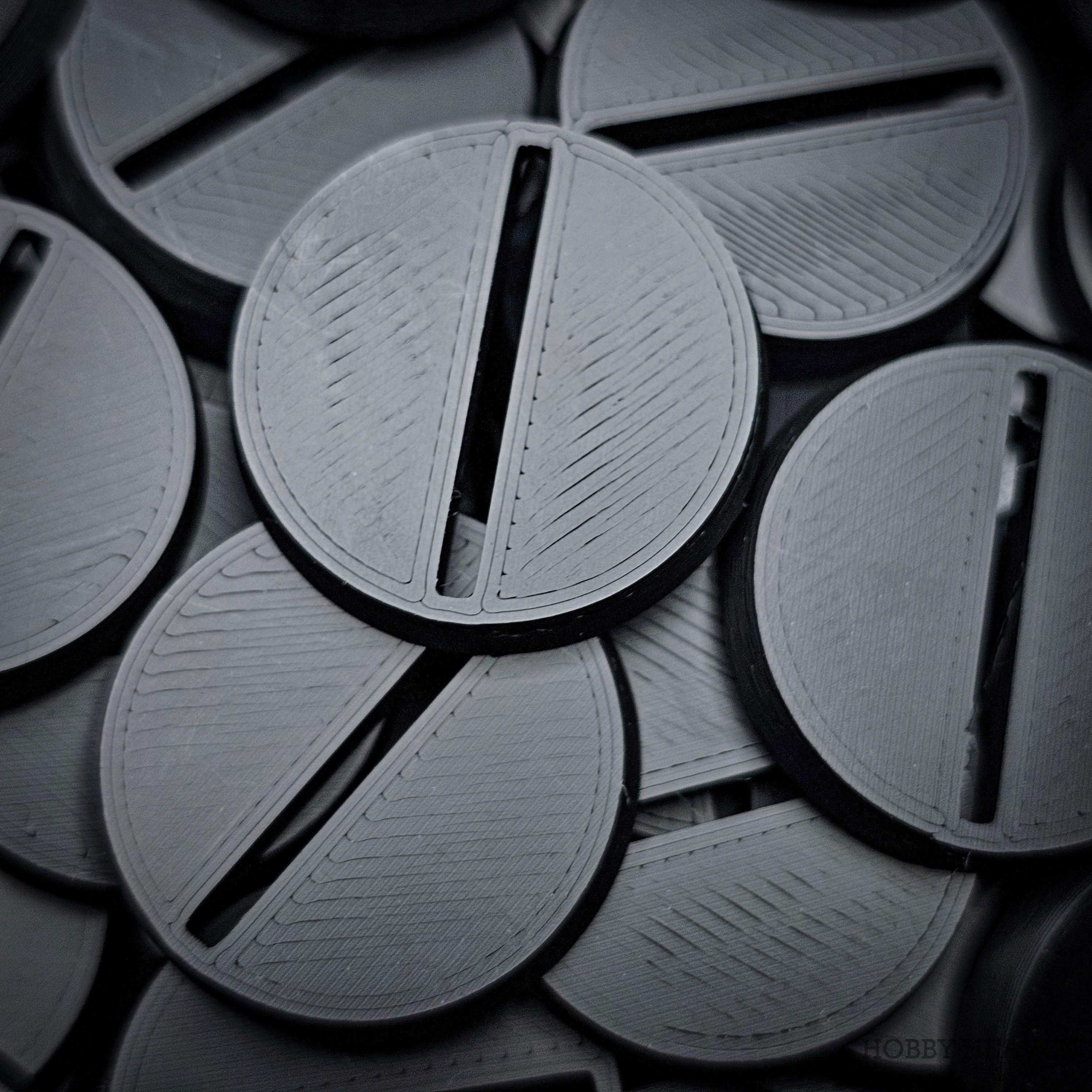 28mm Round Slotted Plastic Bases 3d Print - Hobby Heaven