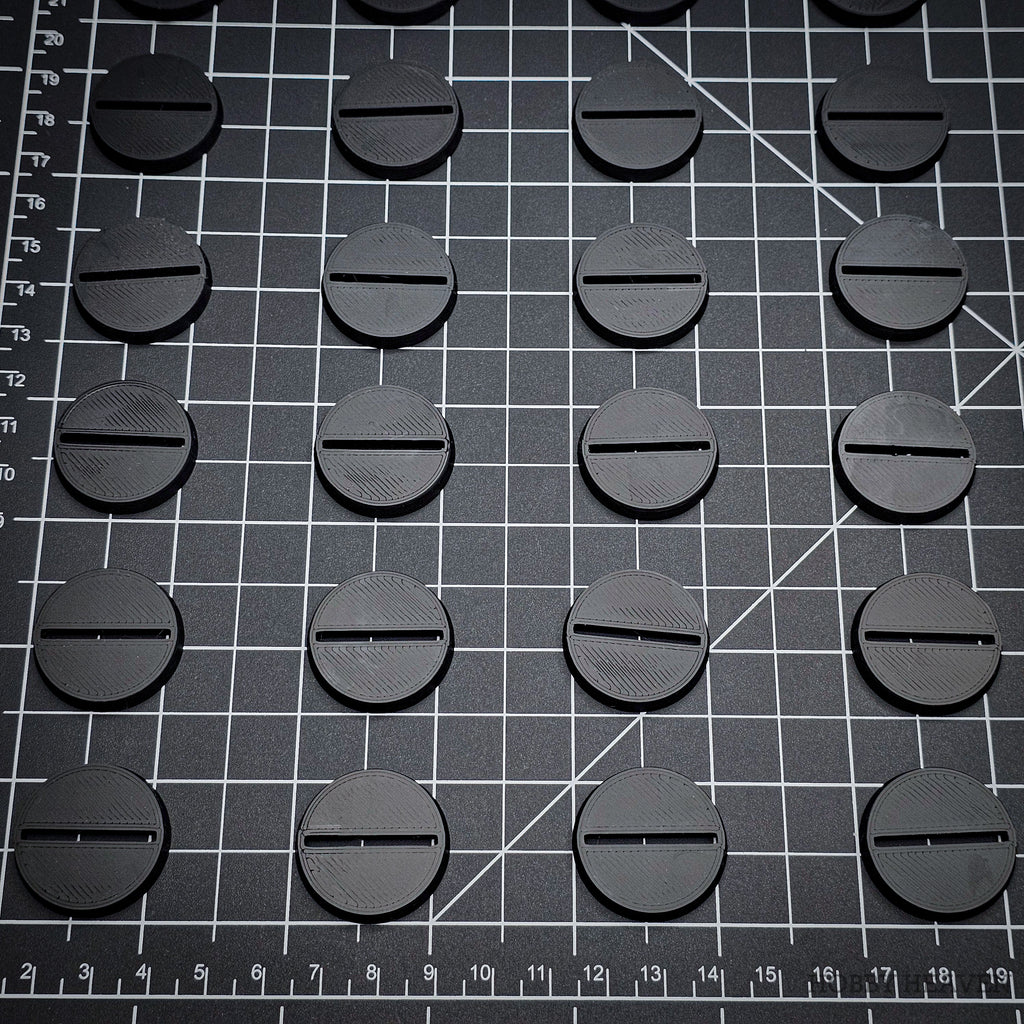 28mm Round Slotted Plastic Bases 3d Print - Hobby Heaven