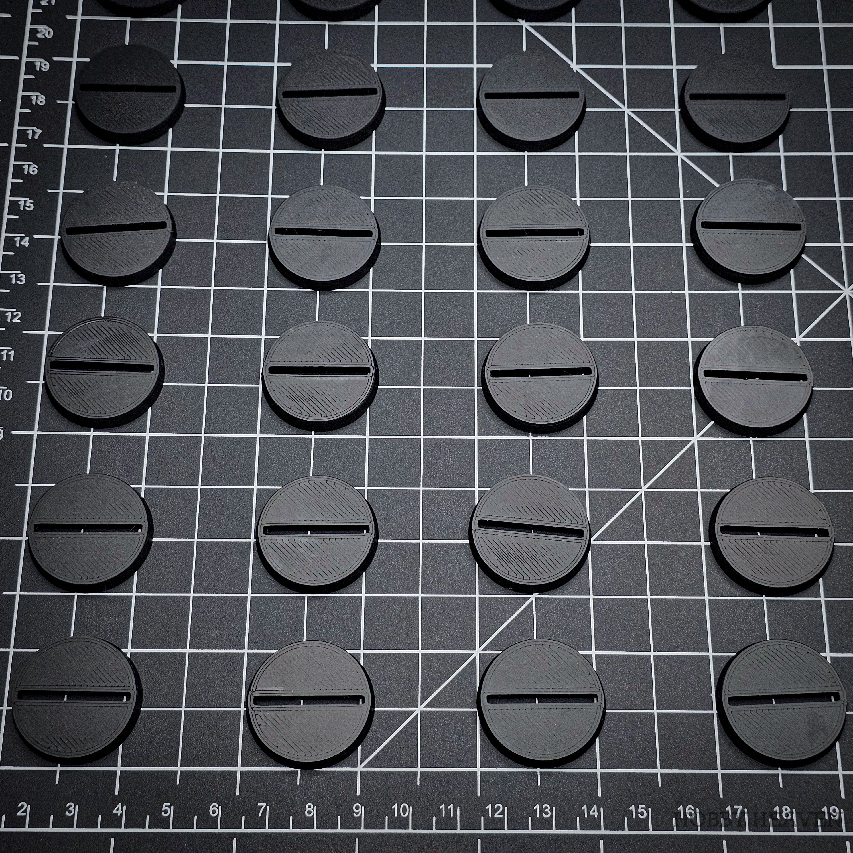 28mm Round Slotted Plastic Bases 3d Print - Hobby Heaven