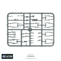 28mm WWII US Marines plastic sprues with rifles, SMGs, and shotguns
