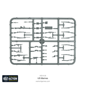 28mm WWII US Marines plastic sprues with rifles, SMGs, and shotguns