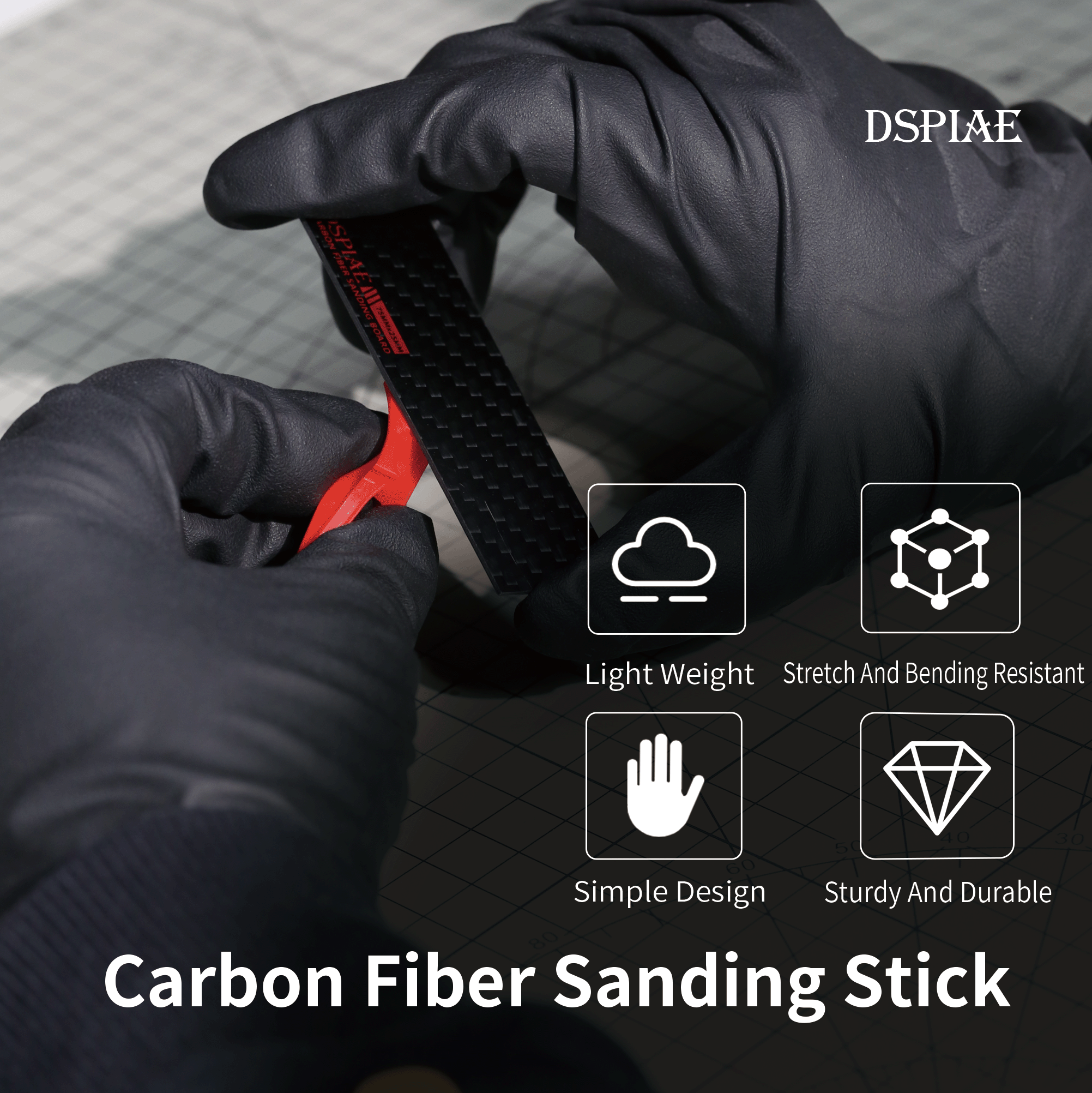 DSPIAE CB-10 Carbon Fibre Sanding Board 10mm