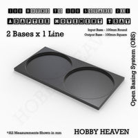 Round to Square Movement Trays Adapters for Tabletop Games
