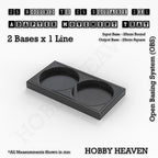 Round to Square Movement Trays Adapters for Tabletop Games
