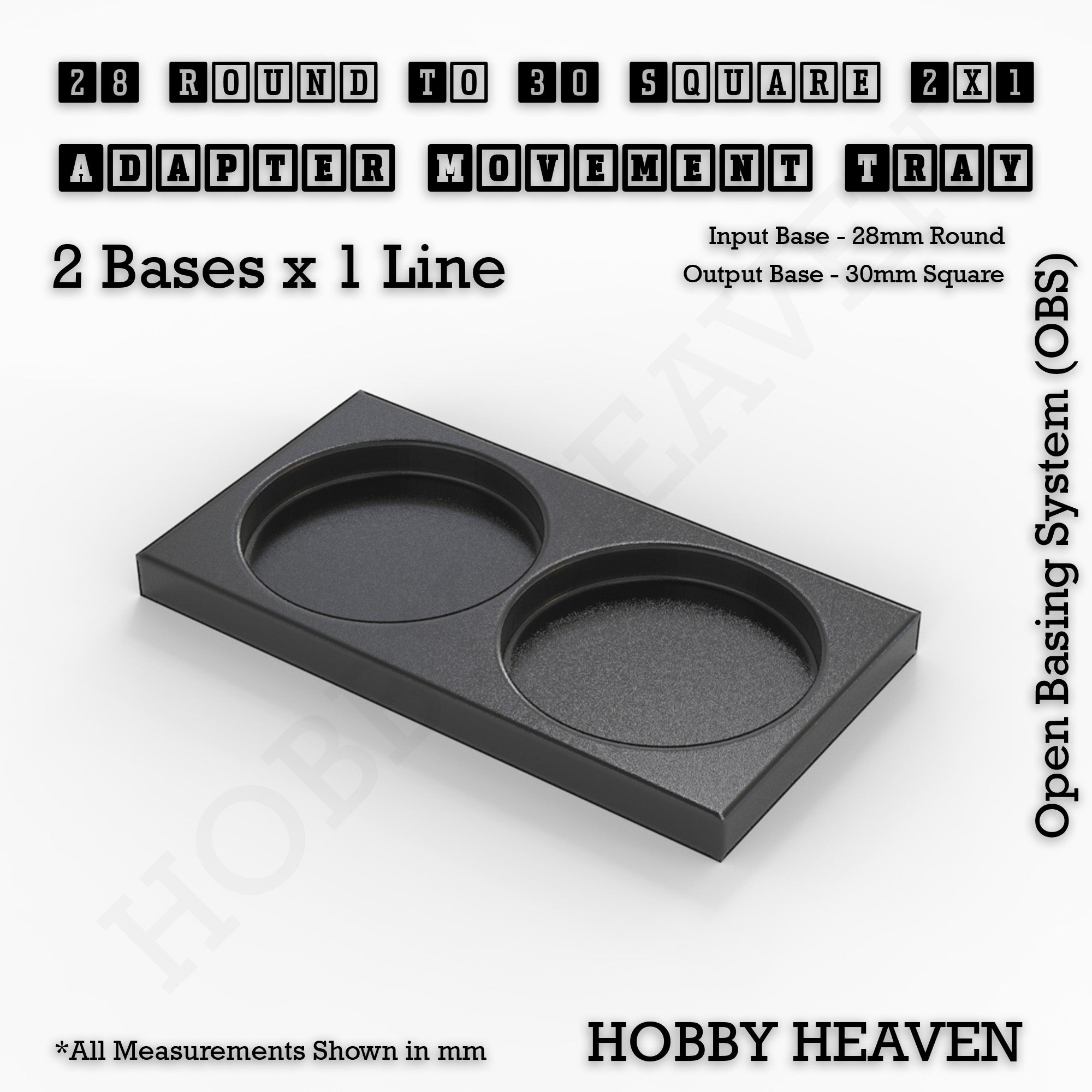 Round to Square Movement Trays Adapters for Tabletop Games