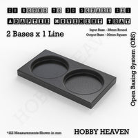 Round to Square Movement Trays Adapters for Tabletop Games
