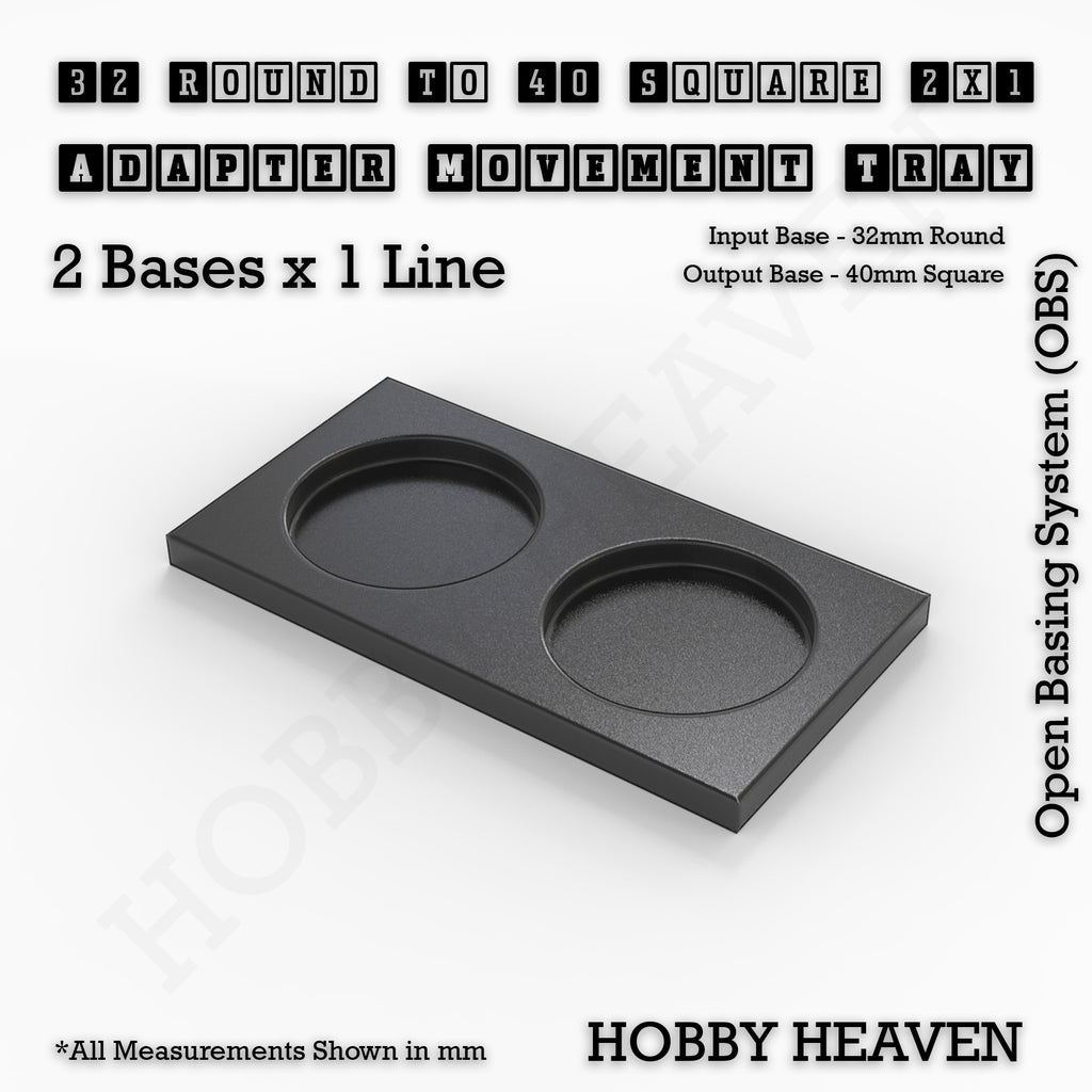 Round to Square Movement Trays Adapters for Tabletop Games