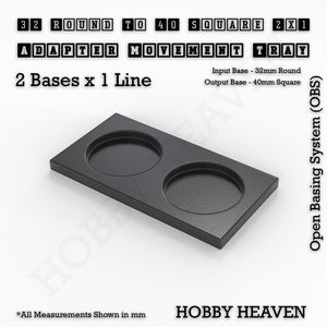 Round to Square Movement Trays Adapters for Tabletop Games