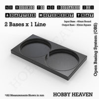 Round to Square Movement Trays Adapters for Tabletop Games
