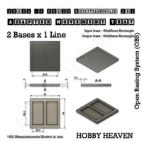 Square and Rectangle Movement Trays Adapters for Tabletop Games
