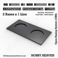 Round to Square Movement Trays Adapters for Tabletop Games
