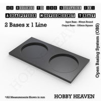 Round to Square Movement Trays Adapters for Tabletop Games

