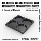 Round to Square Movement Trays Adapters for Tabletop Games