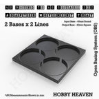 Round to Square Movement Trays Adapters for Tabletop Games
