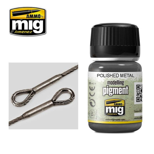 AMMO By MIG Pigment Polished Metal MIG3021 - Hobby Heaven