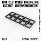 Square to Square Bases Size Converters 3d Print Full Range