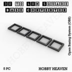 Square to Square Bases Size Converters 3d Print Full Range