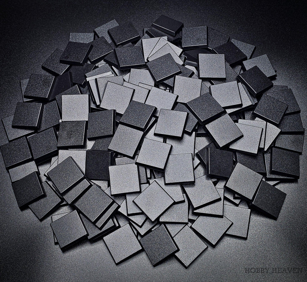 30mm Square Plain Plastic Bases - Hobby Heaven