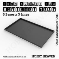 Square and Rectangle Movement Trays for Tabletop Games | Warhammer Compatible | Full Range
