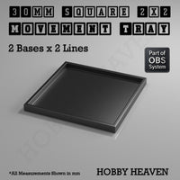 Square Movement Trays | OBS System | 20mm 25mm 30mm 40mm 50mm Bases
