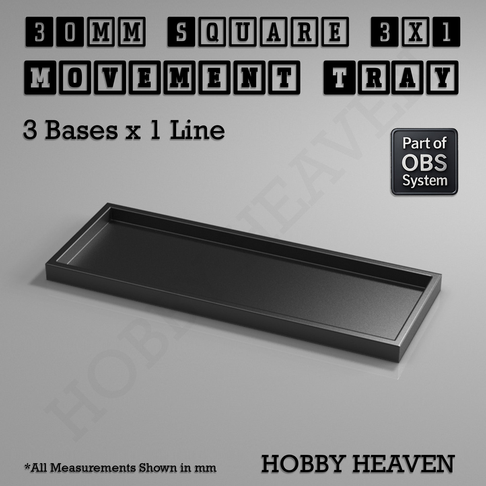 Square Movement Trays | OBS System | 20mm 25mm 30mm 40mm 50mm Bases