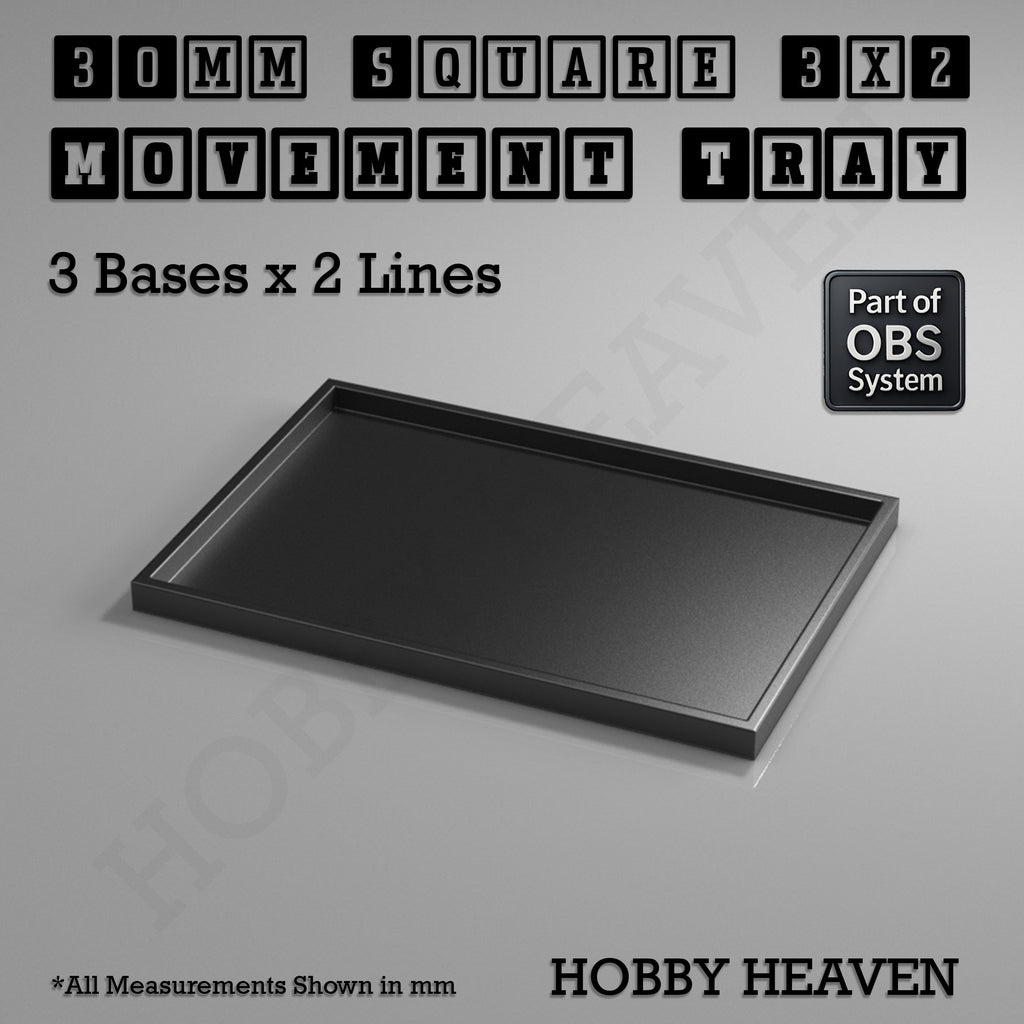 Square Movement Trays | OBS System | 20mm 25mm 30mm 40mm 50mm Bases