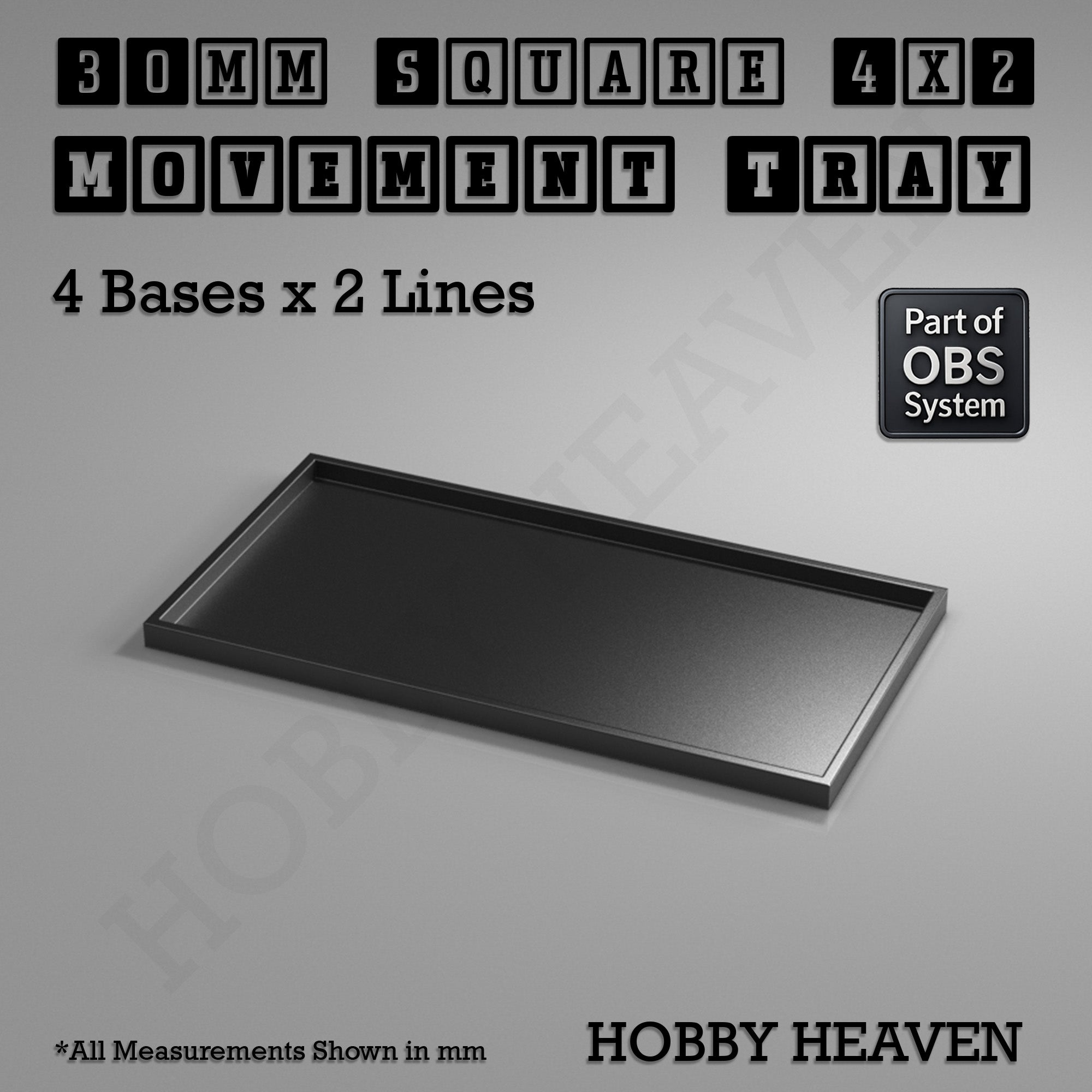 Square Movement Trays | OBS System | 20mm 25mm 30mm 40mm 50mm Bases