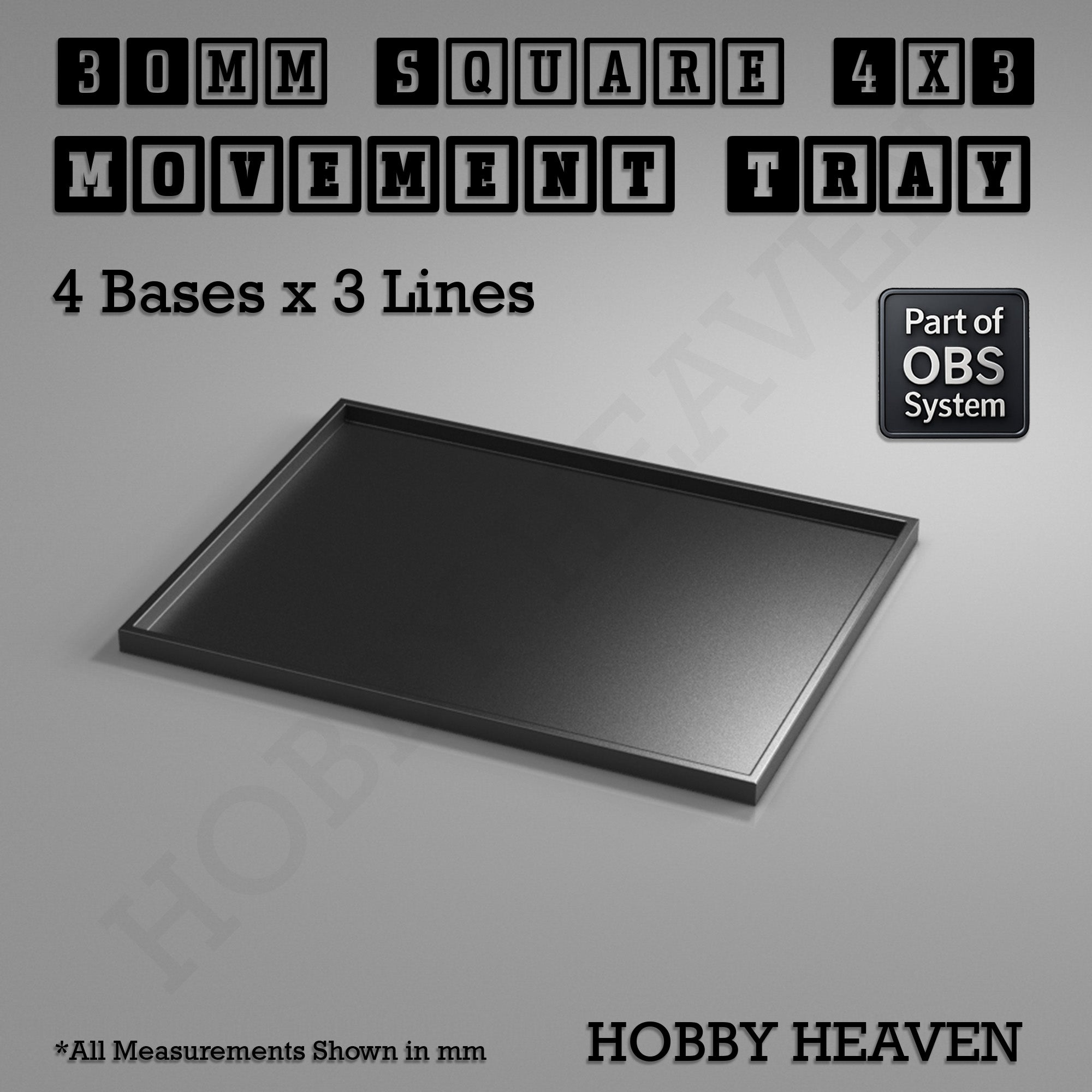 Square Movement Trays | OBS System | 20mm 25mm 30mm 40mm 50mm Bases