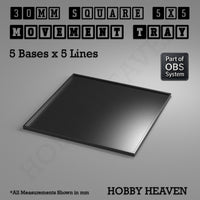 Square Movement Trays | OBS System | 20mm 25mm 30mm 40mm 50mm Bases
