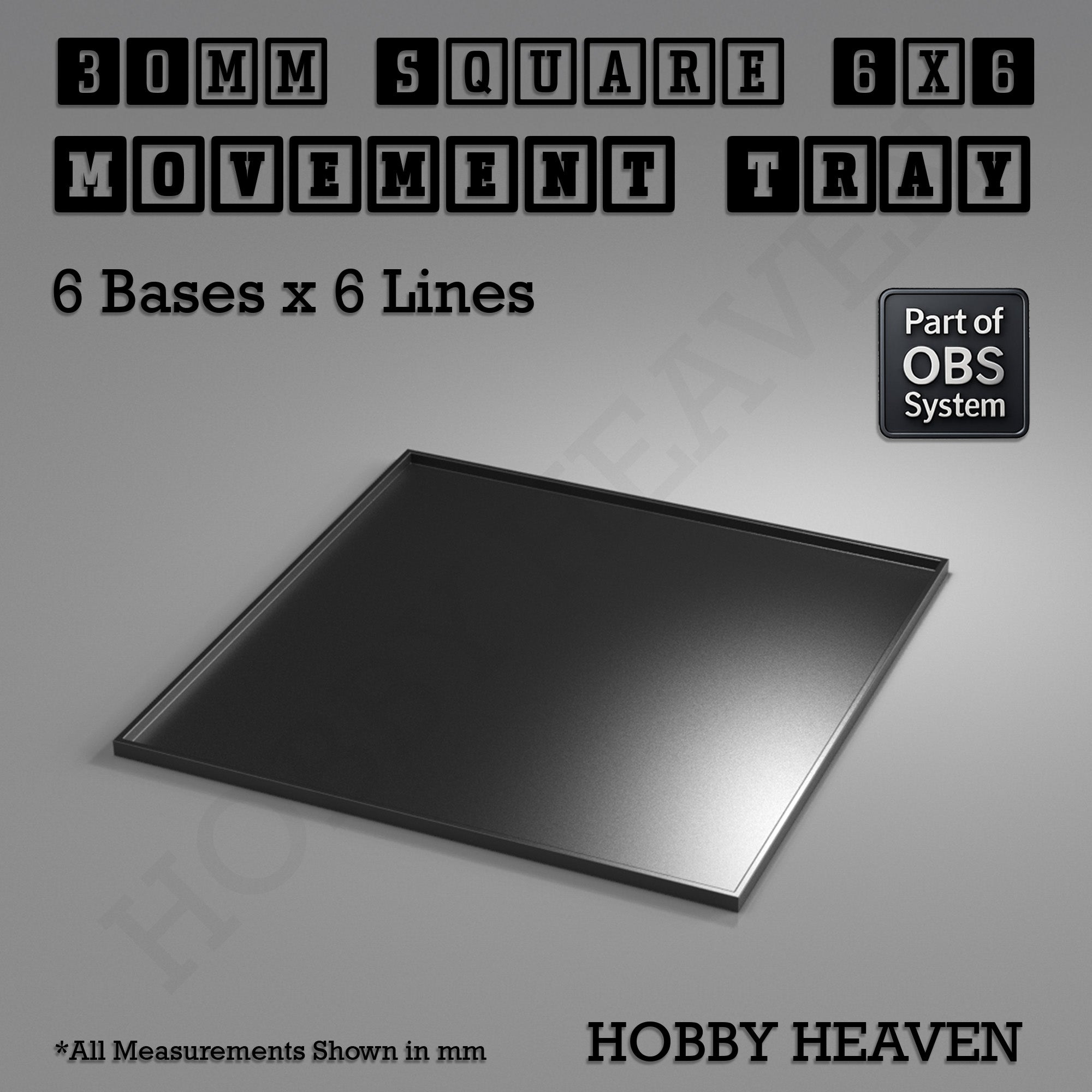 Square Movement Trays | OBS System | 20mm 25mm 30mm 40mm 50mm Bases