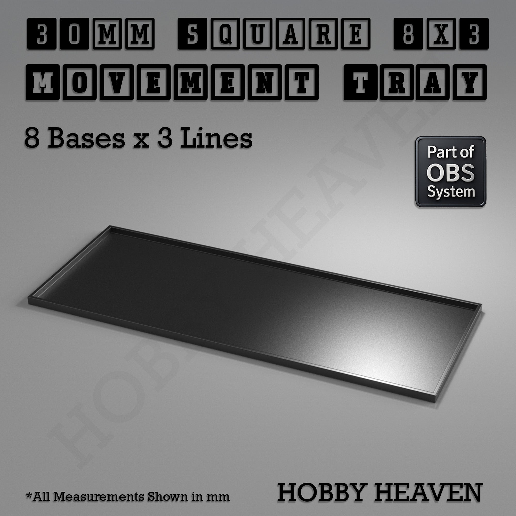 Square Movement Trays | OBS System | 20mm 25mm 30mm 40mm 50mm Bases