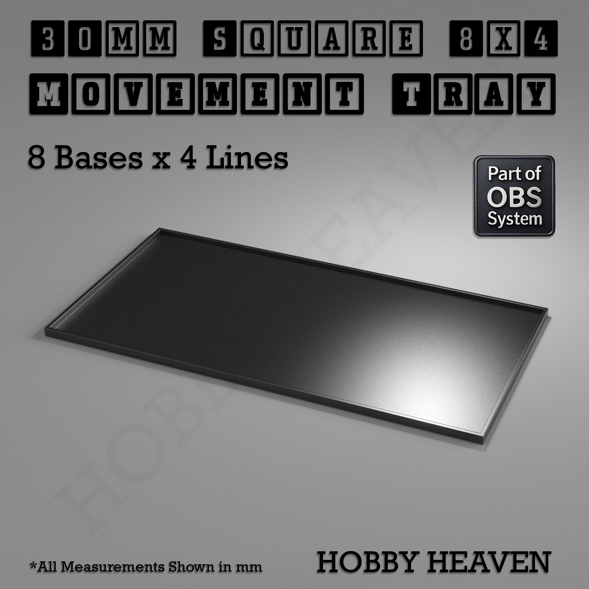 Square Movement Trays | OBS System | 20mm 25mm 30mm 40mm 50mm Bases
