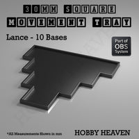 Square Movement Trays | OBS System | 20mm 25mm 30mm 40mm 50mm Bases
