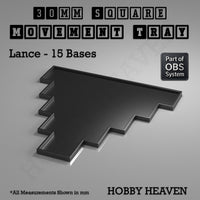 Square Movement Trays | OBS System | 20mm 25mm 30mm 40mm 50mm Bases
